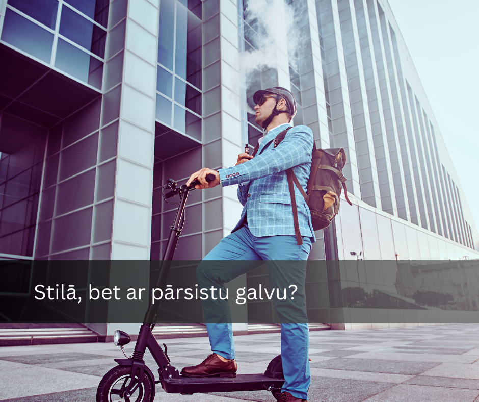 Skaidrā, ar ķiveri un bez pasažieriem: Valsts policijas ieteikumi drošai braukšanai ar elektroskrejriteni