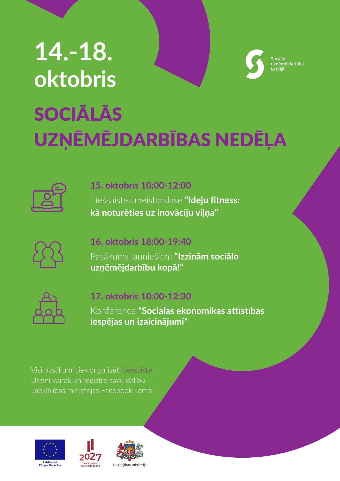 Labklājības ministrija aicina piedalīties Sociālās uzņēmējdarbības nedēļas pasākumos