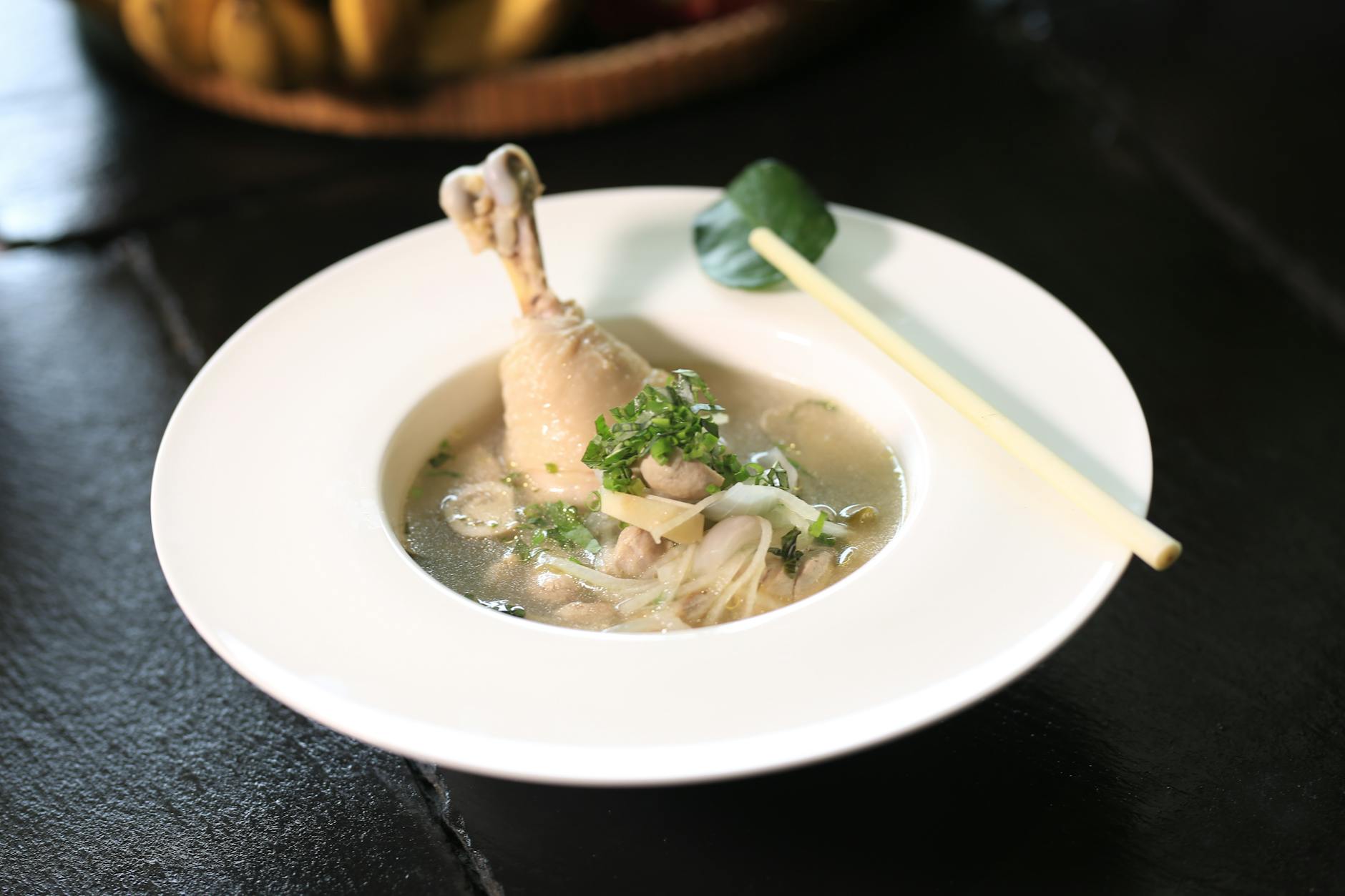 chicken soup dish