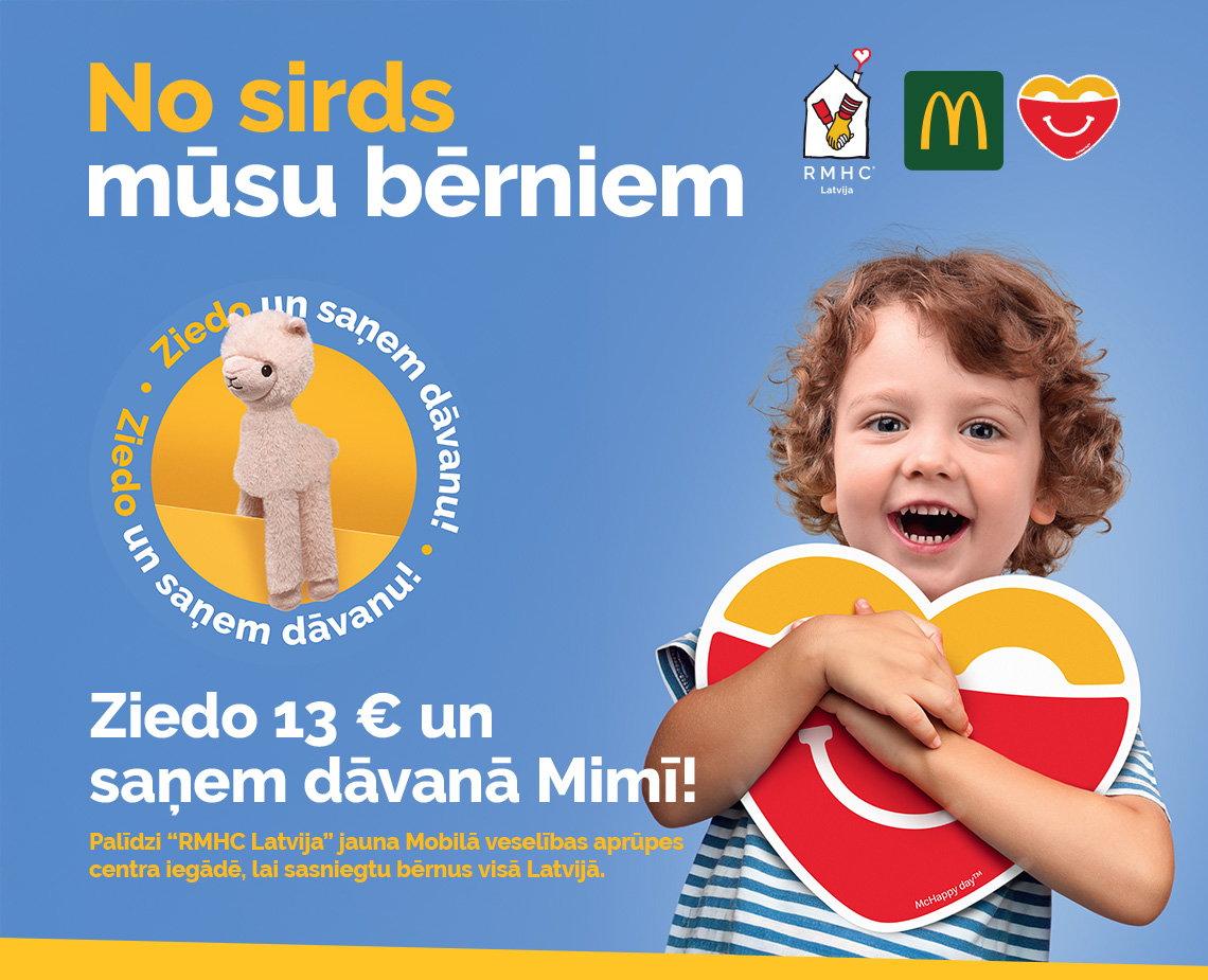 McHappy Day atbalsta jaunu mobilo klīniku bērniem Latvijas reģionos