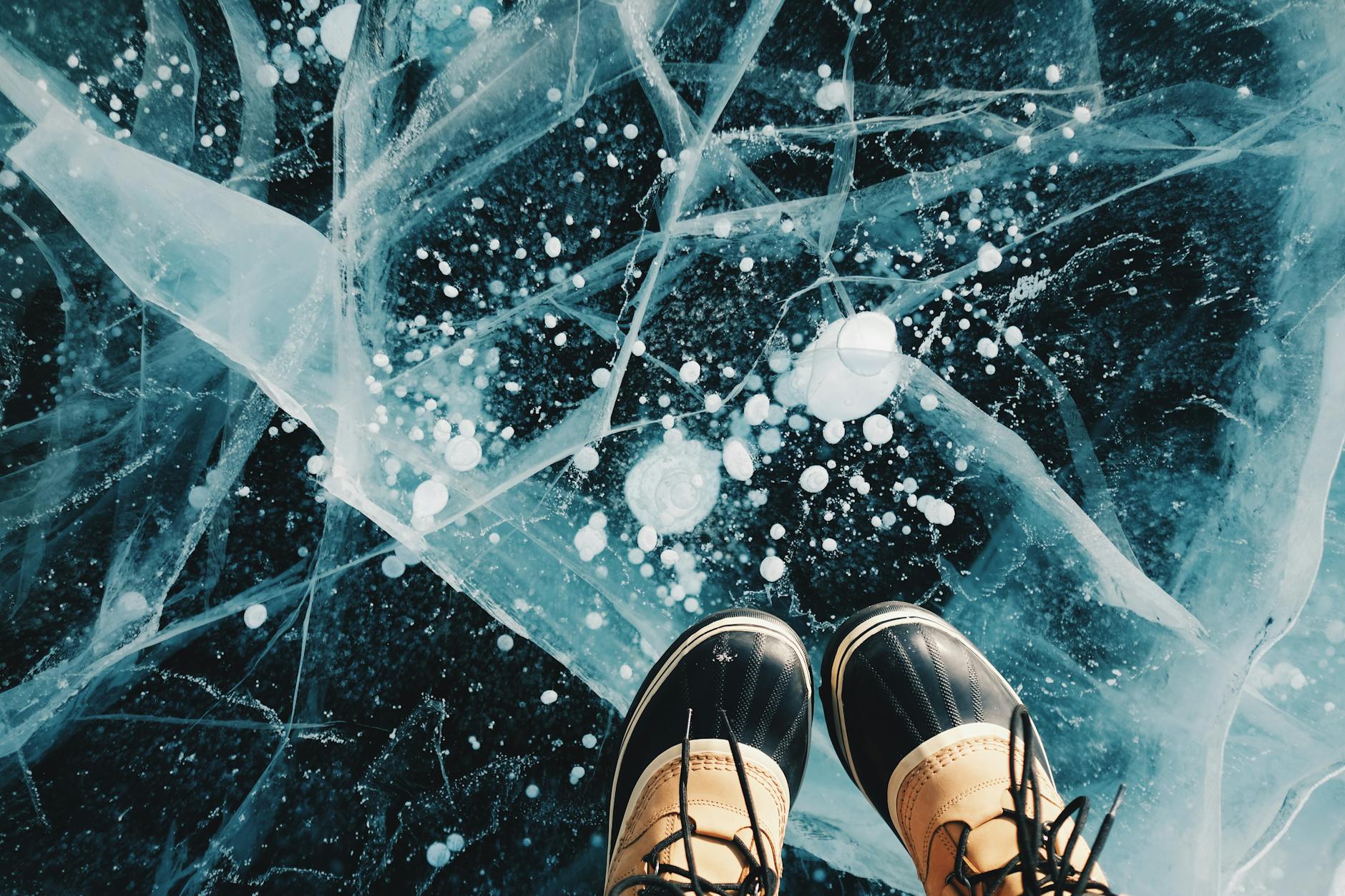 a person wearing brown shoes